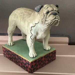 Jim Shore Bulldog Figurine - ‘Chesty’ Bulldog Decorative Pet Statue
